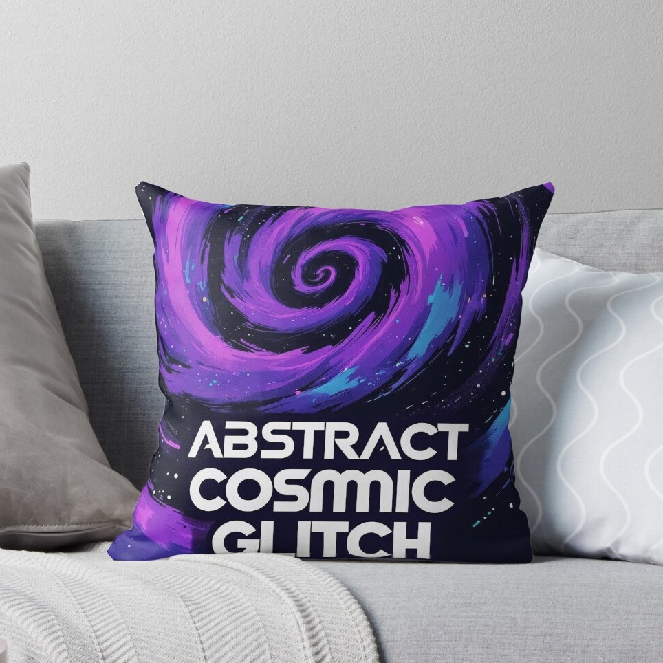 Abstract Cosmic Glitch Pillow