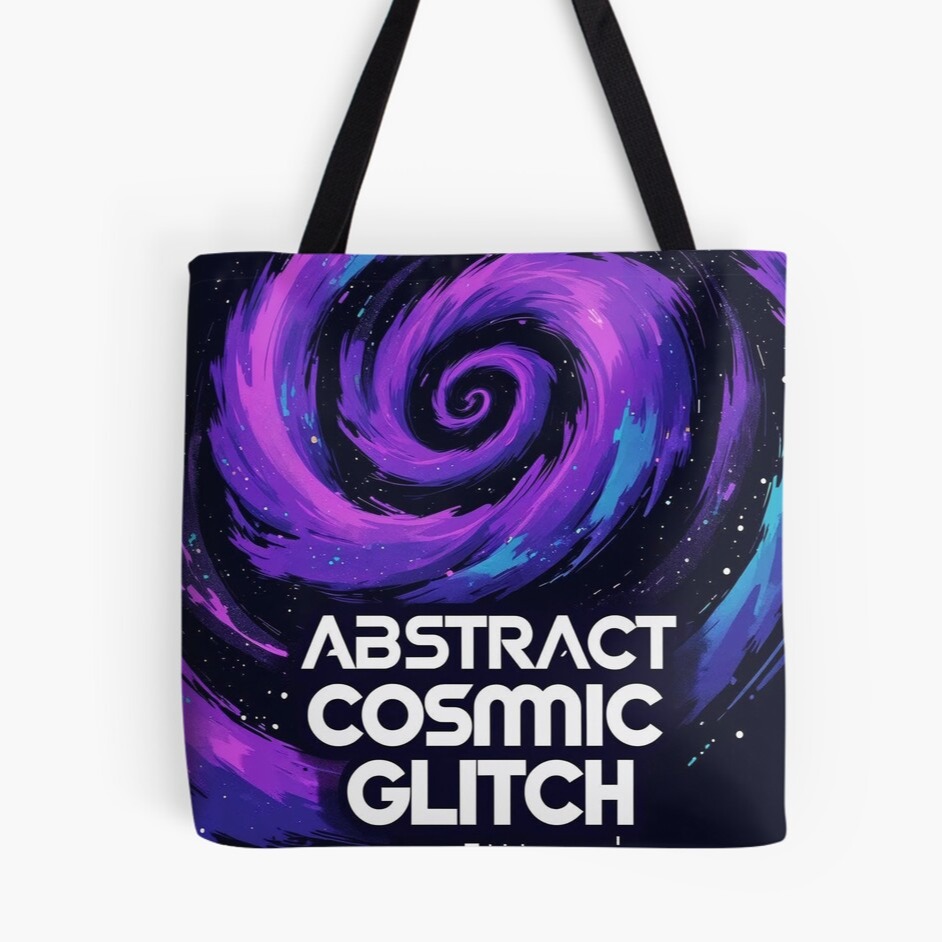 Abstract Cosmic Glitch Tote Bag