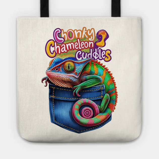 Chonky Chameleon Cuddles Tote