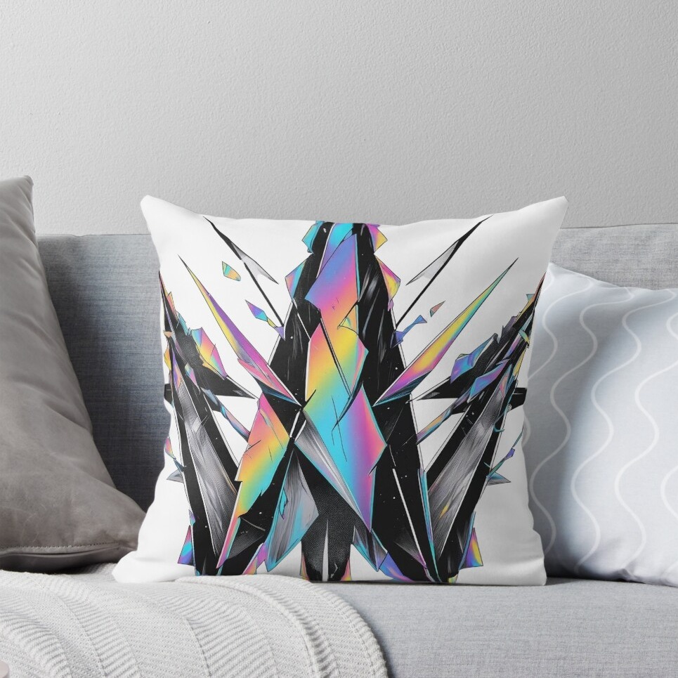 Fractured Reality Wave Pillow