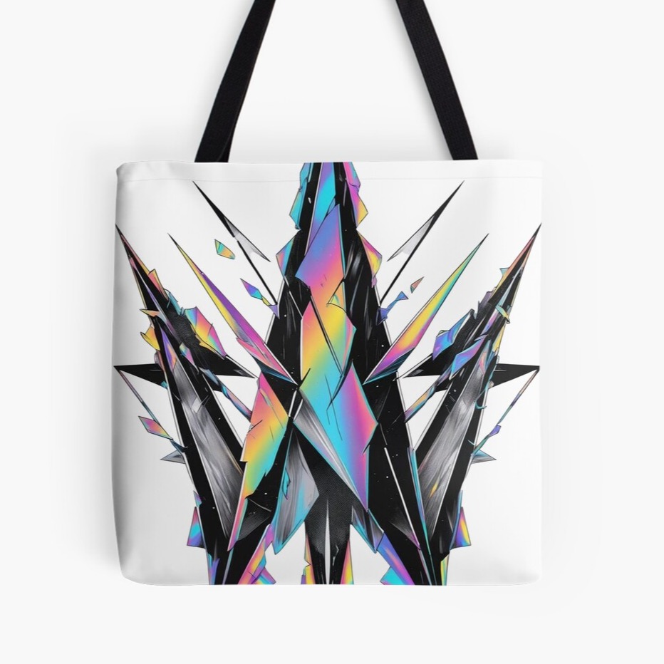 Fractured Reality Wave Tote Bag