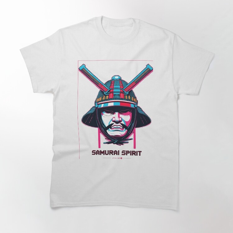 Glitched Samurai Spirit Classic T-Shirt