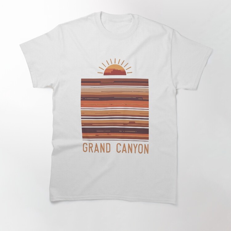 Grand Canyon Layers – Earth Tone Art Classic T-Shirt
