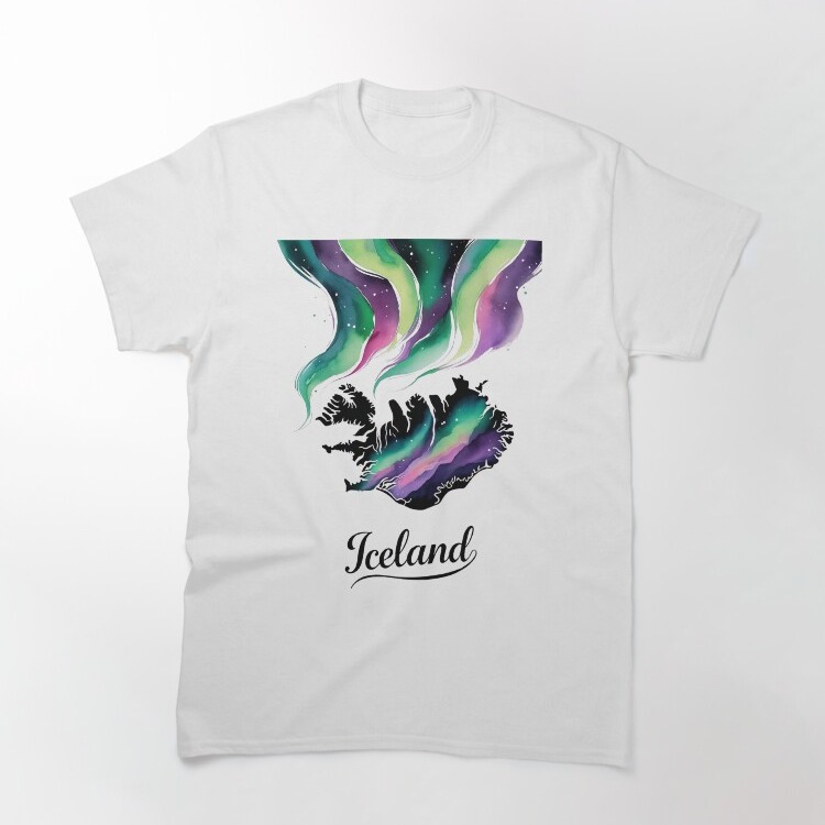 Northern Lights Over Iceland Classic T-Shirt