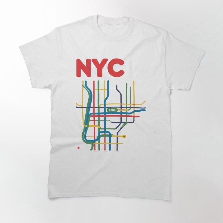 NYC Subway Map Minimalist Tee Classic T-Shirt