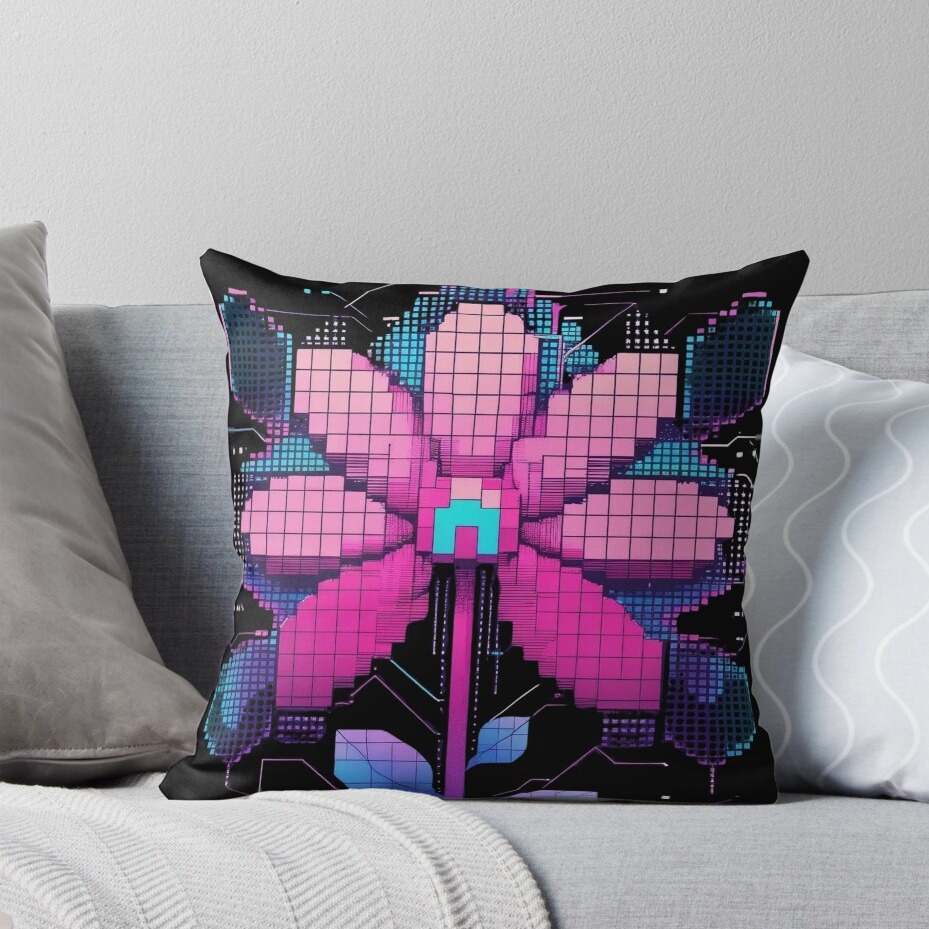 Pixel Bloom Pillow