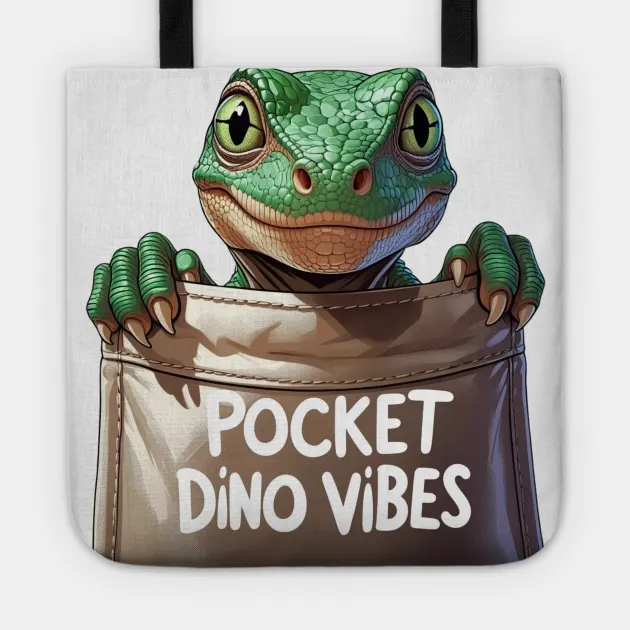 Pocket Dino Vibes Tote