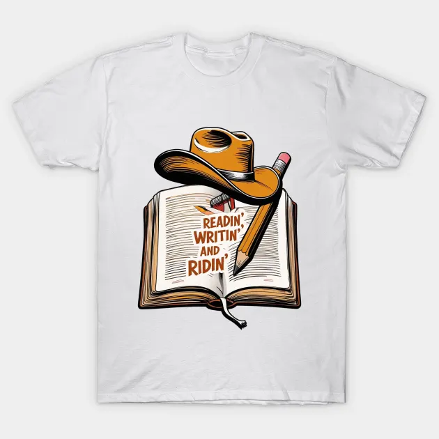 Readin’, Writin’, and Ridin T-Shirt