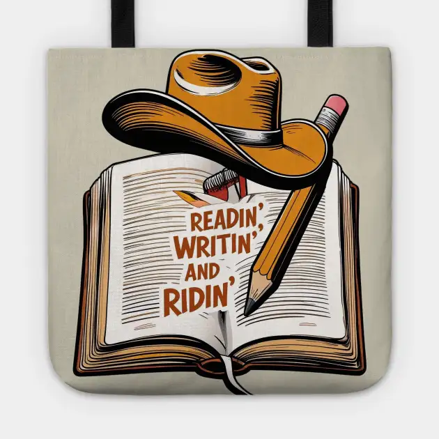 Readin’, Writin’, and Ridin Tote