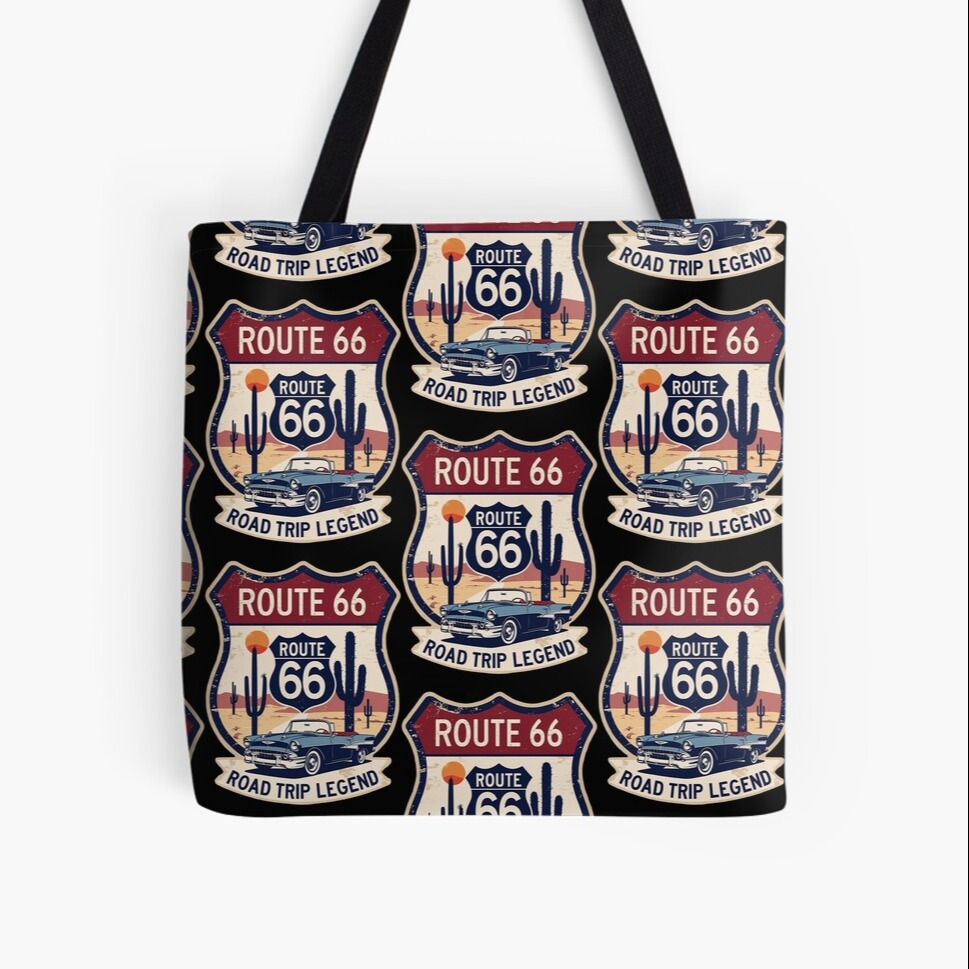 Route 66 Road Trip Legend Tote Bag