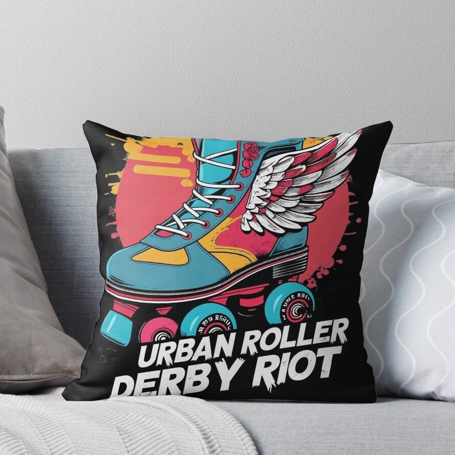 Urban Roller Derby Riot Pillow